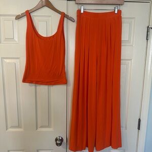 JLUXLABEL Bold Orange Top and pant Set